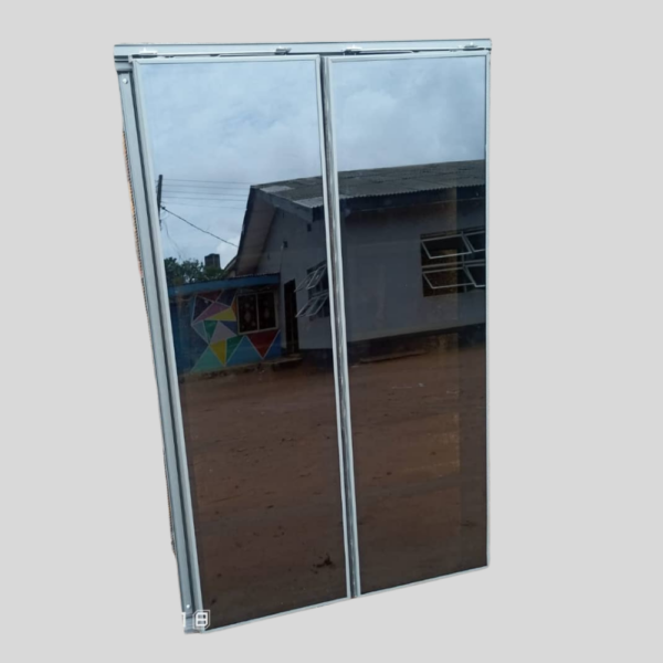 Gray Frameless Window with Burglary Proof & Mosquito Net